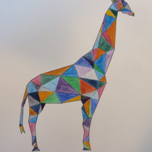 Girafe multicolore