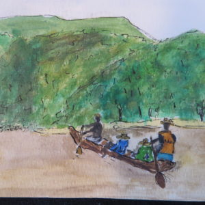 Pirogue sur la Tsiribine