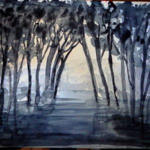 la clairière au bout de la forêt.